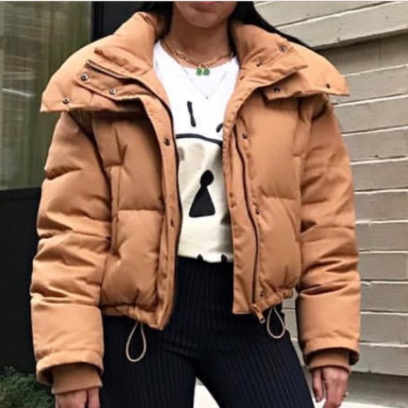 h&m cropped puffer jacket